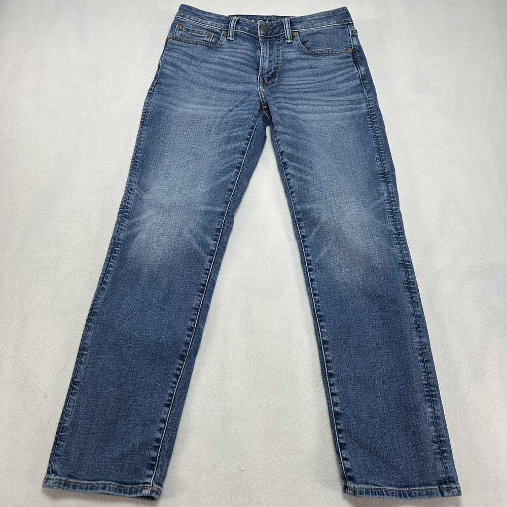 American Eagle Jeans‎ Mens 29x30 Blue Slim Straight Airflex+ Stretch Denim Pants
